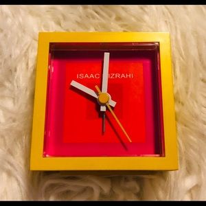 Isaac Mizrahi Yellow/Pink Portable Alarm C…
